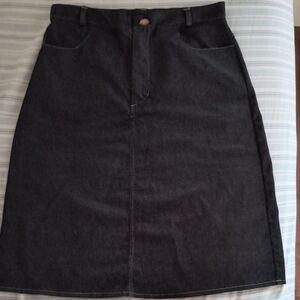 Classic Black Denim Skirt by Modest Apparel